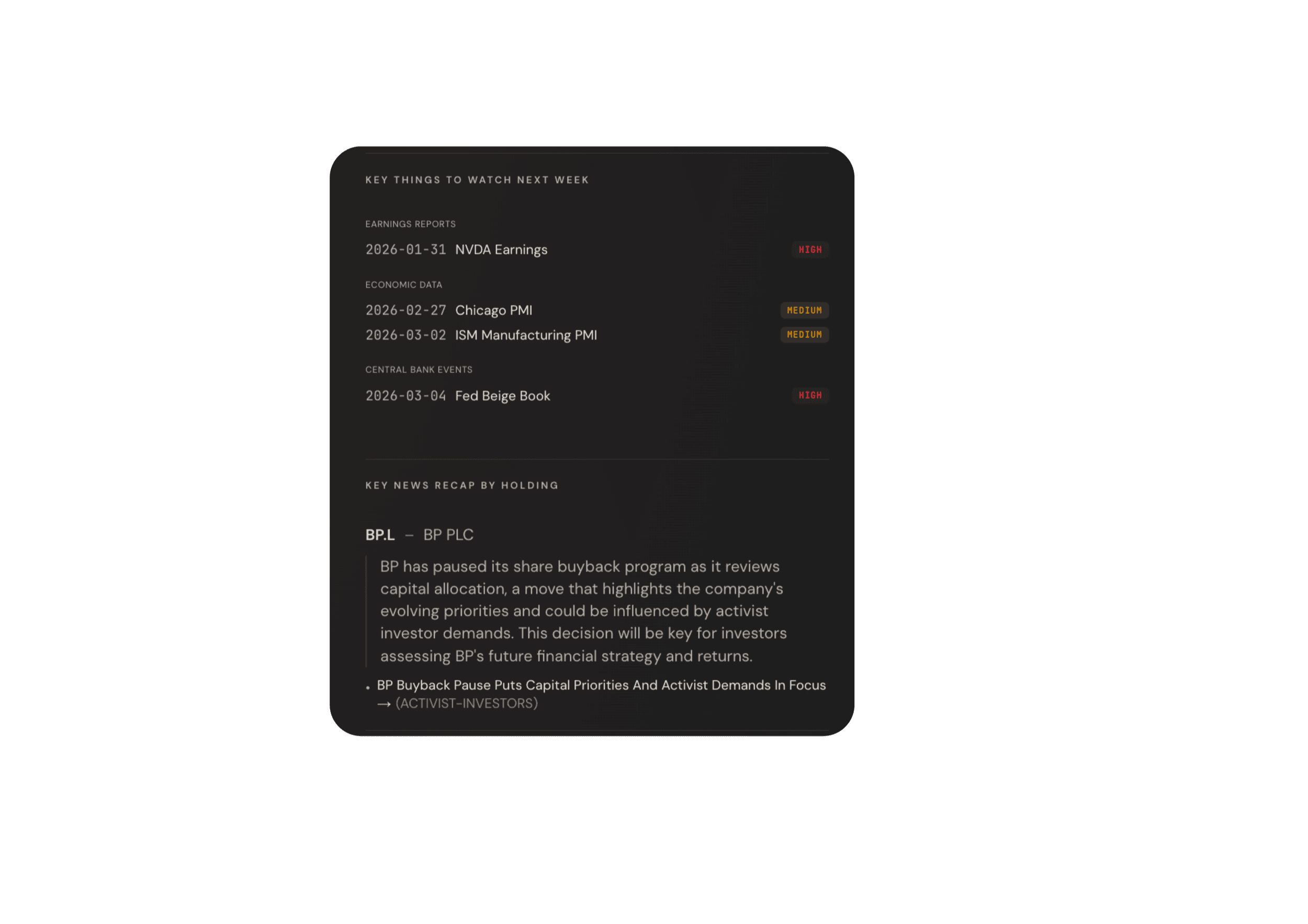 Key things to watch — earnings, economic data, central bank events